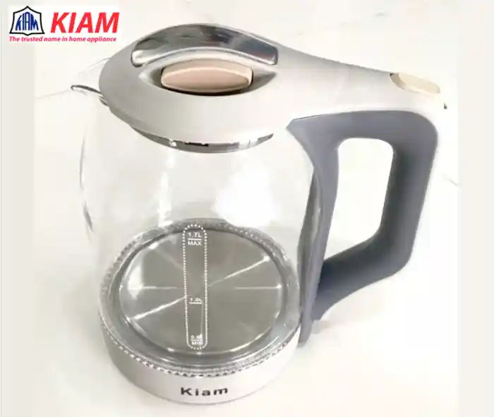 Kiam BL-002 Transparent Electric Kettle 1.8L Automatically Turns Off Over Heat Protection